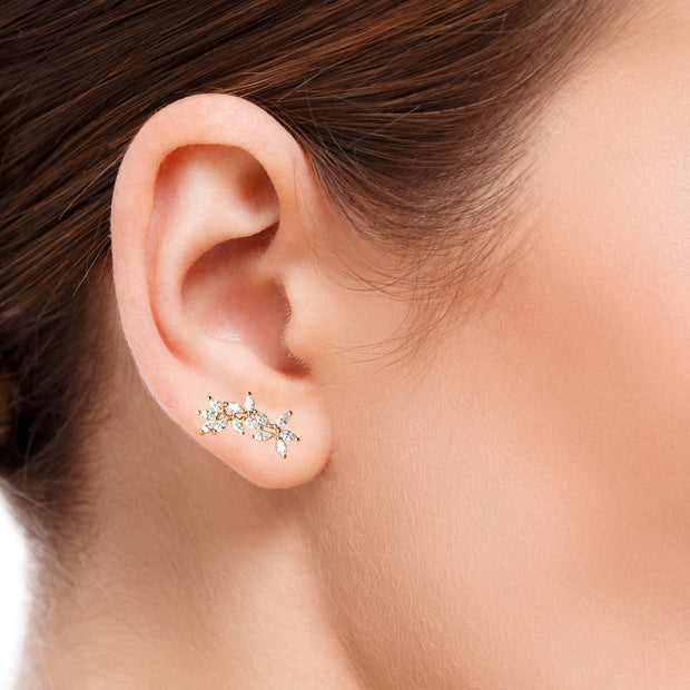 Mary - Minimalist Crystal Earrings
