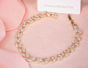 Crystal Gold Bridal Bracelet