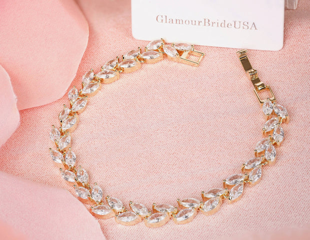 Shannon - Rose Gold Pearl Bridal Earrings