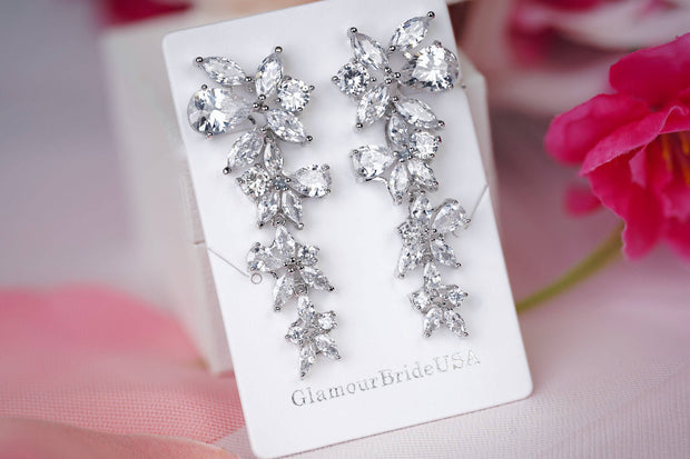 Statement Silver Earrings -Christine
