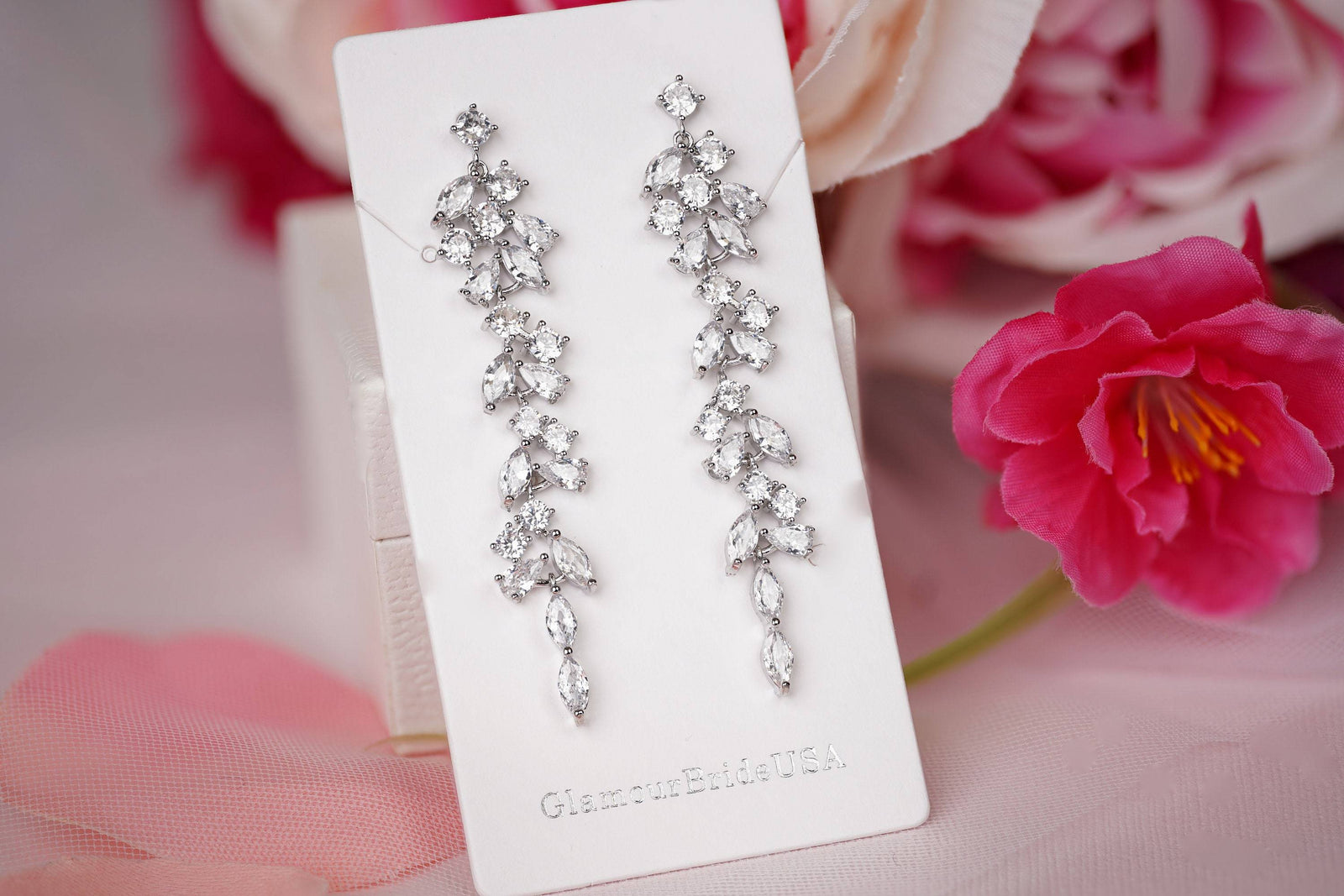 Bridal earrings, Crystal bridal earrings, Marquise earrings,Clear crystal earrings,Crystal earrings,Silver discount earrings,Large,Gatsby earrings