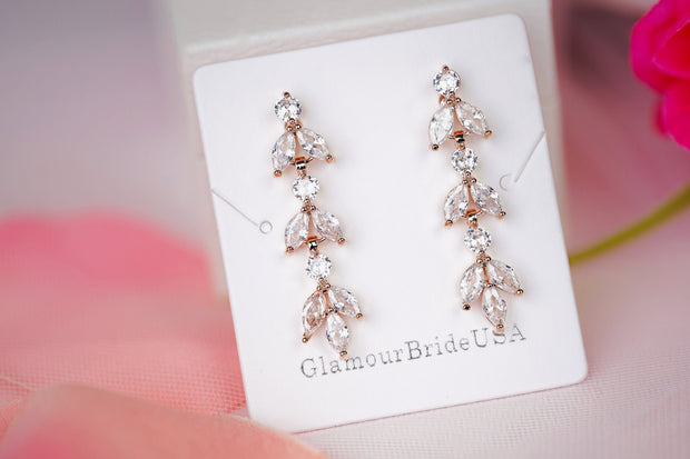 Maria-Floral Bridal Earrings