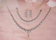 Wedding Crystal Leaf Earrings - Allison